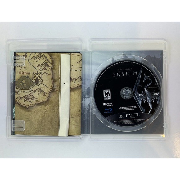 PS3 The Elder Scrolls V: Skyrim W/ Map Complete CIB TESTED Fast Ship - Picture 3 of 3